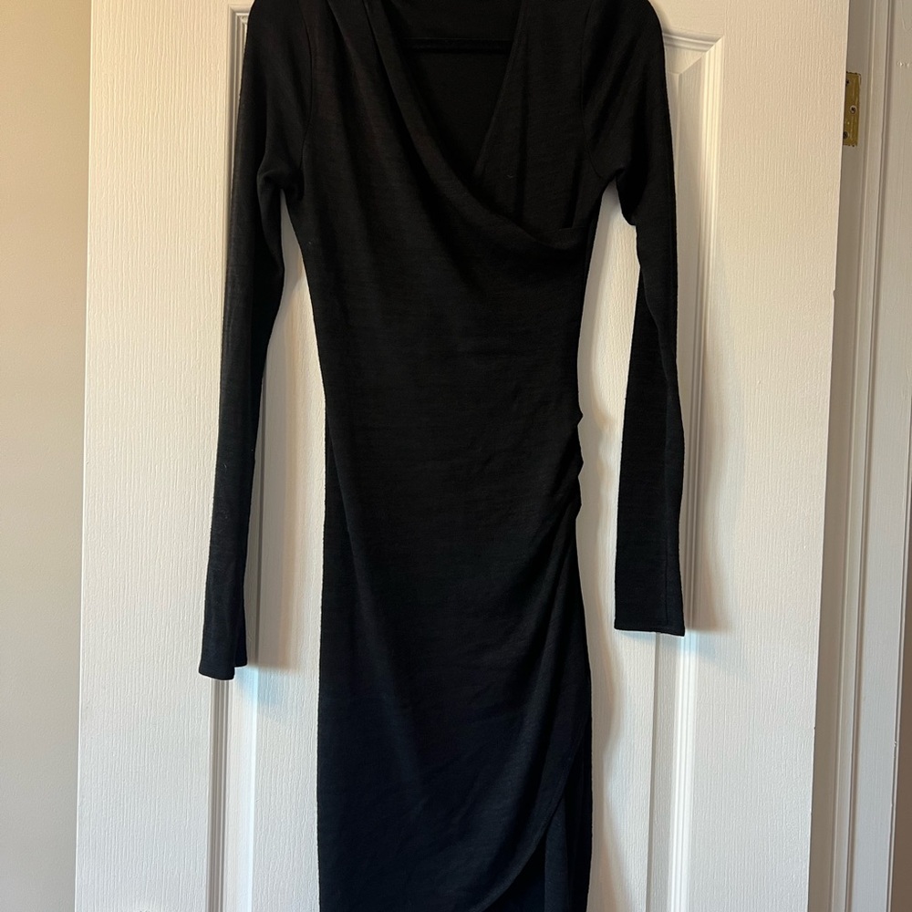 Black Long Sleeve Sweater Dress